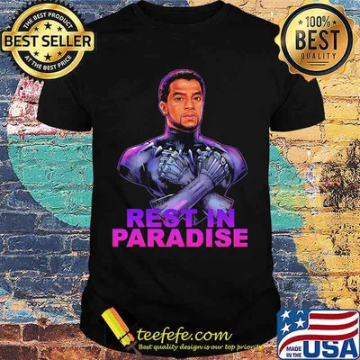 Marvel heroes black panther chadwick rest in paradise shirt
