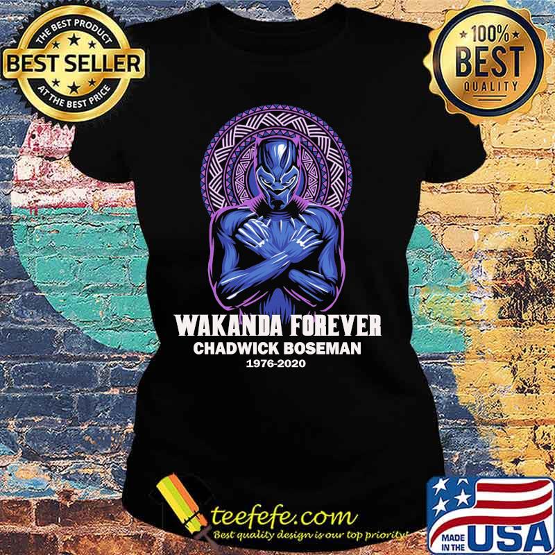 Marvel heroes black panther wakanda forever chadwick 1976 2020 s Ladies tee Marvel heroes black panther wakanda forever chadwick 1976 2020 s Ladies tee