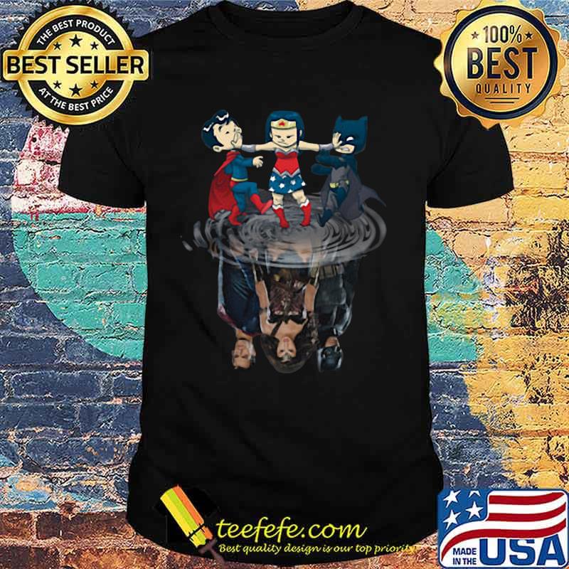 Marvel heroes chibi water reflection shirt