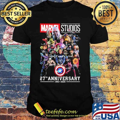 Marvel studios 27th anniversary 1993 2020 signatures shirt