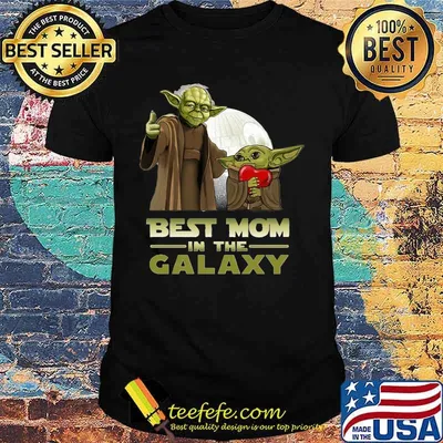 Master yoda and baby yoda best mom in the galaxy shirt