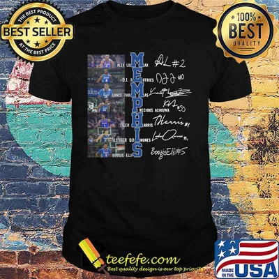 Memphis tigers basketball players signatures shirt