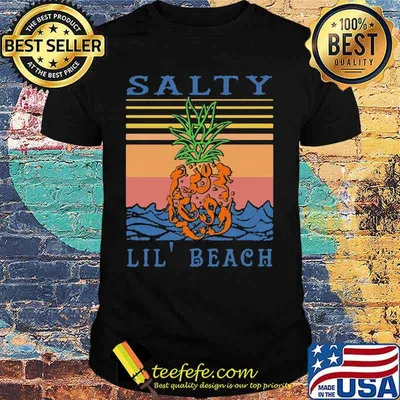 Mermaid pineapple salty lil beach vintage retro shirt