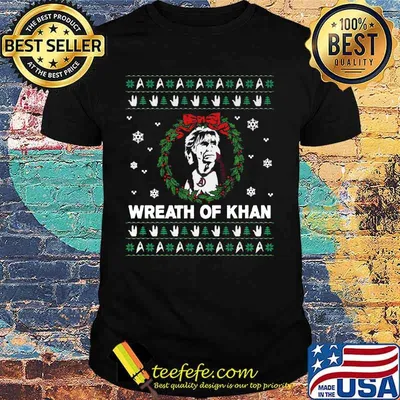 Merry christmas borja carcayu wreath of khan ugly shirt