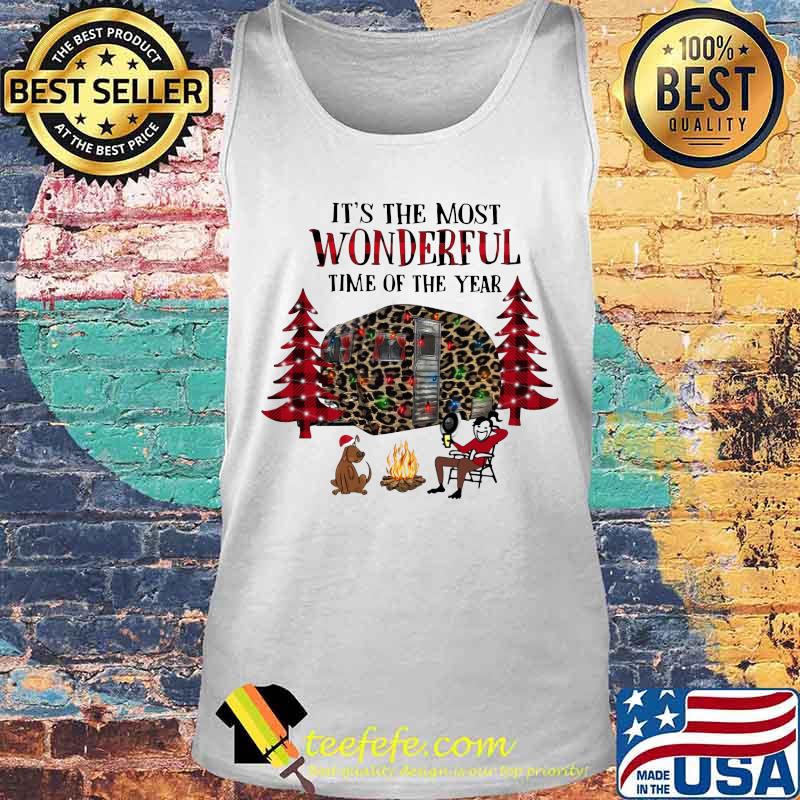 Merry christmas camping it's the most wonderful time of the year dog leopard s Tank top Merry christmas camping it's the most wonderful time of the year dog leopard s Tank top