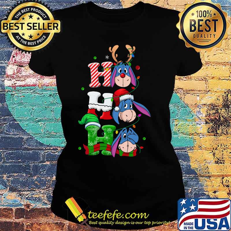 Merry christmas donkey eeyore ho ho ho s Ladies tee Merry christmas donkey eeyore ho ho ho s Ladies tee