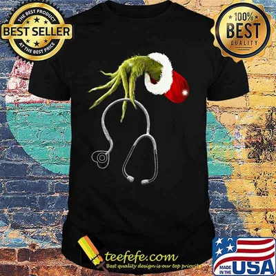 Merry christmas grinch nurse stethoscope shirt