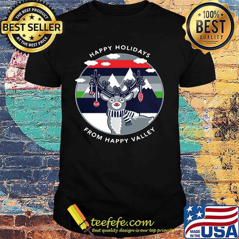 Merry christmas reindeer happy holidays from happy valley shirt