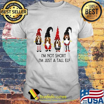 Merry christmas santa beagle i'm not short i'm just a tall elf shirt