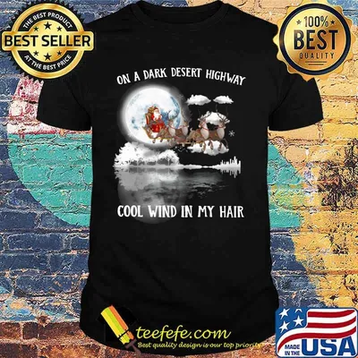 Merry christmas santa claus on a dark desert highway cool wind in my hair shirt