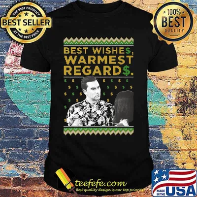 Merry christmas schitt's creek best wishes warmest regard ugly shirt