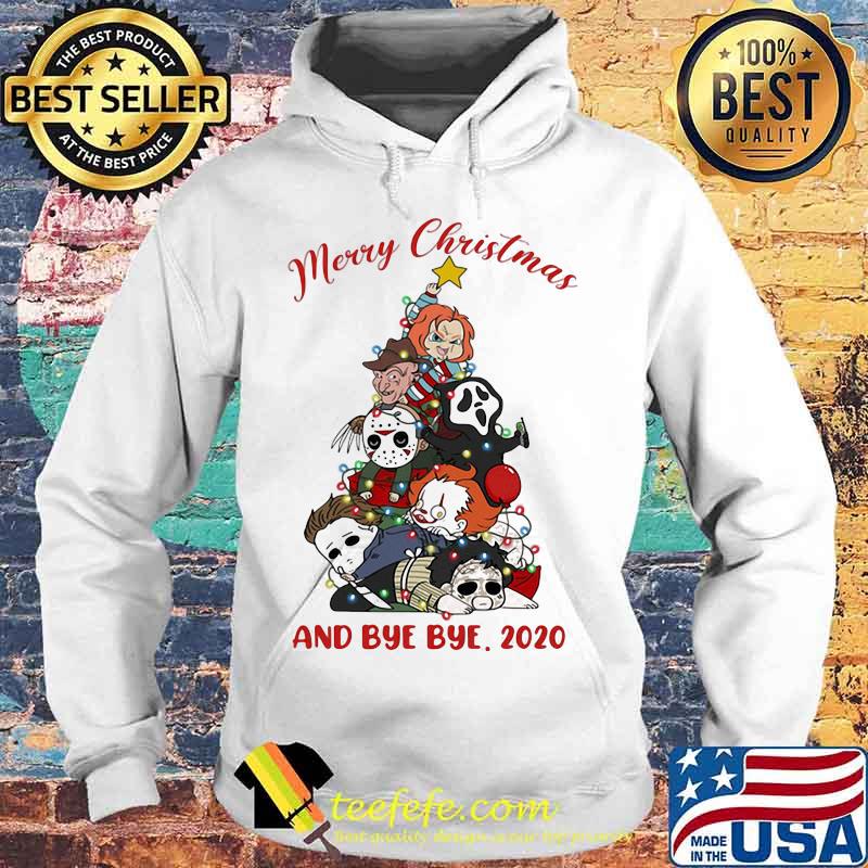 Merry christmas tree horror characters and bye bye 2020 halloween s Hoodie Merry christmas tree horror characters and bye bye 2020 halloween s Hoodie