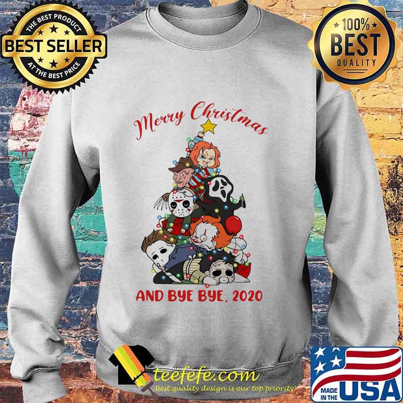 Merry christmas tree horror characters and bye bye 2020 halloween s Sweater Merry christmas tree horror characters and bye bye 2020 halloween s Sweater