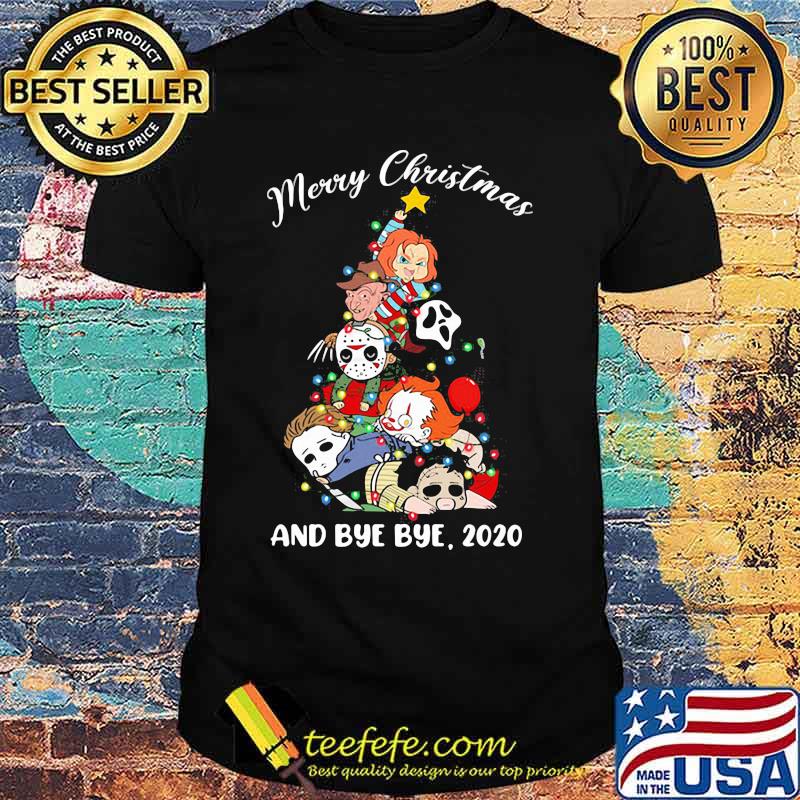 Merry christmas tree horror characters and bye bye 2020 shirt