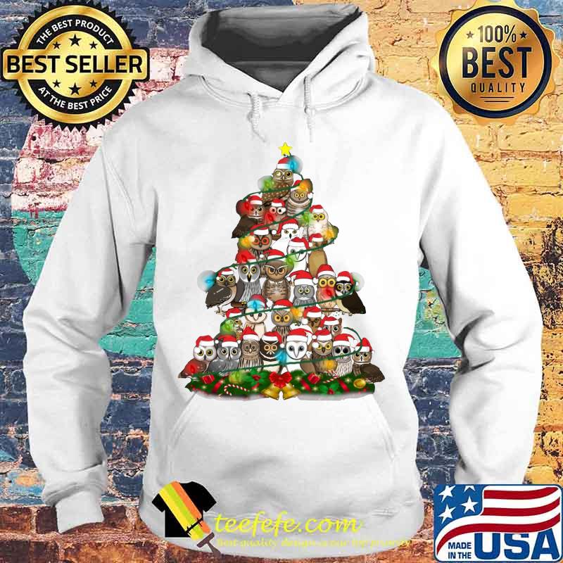 Merry christmas tree owl santa claus s Hoodie Merry christmas tree owl santa claus s Hoodie