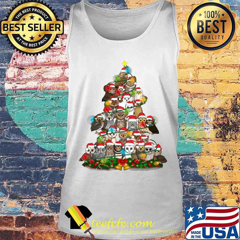 Merry christmas tree owl santa claus s Tank top Merry christmas tree owl santa claus s Tank top