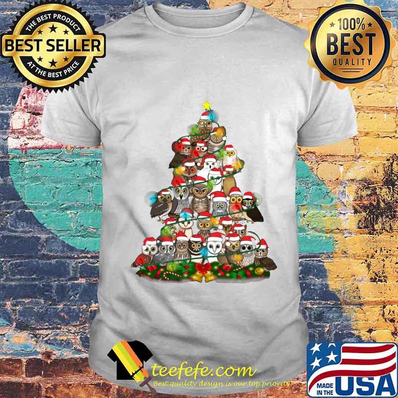 Merry christmas tree owl santa claus shirt Merry christmas tree owl santa claus shirt