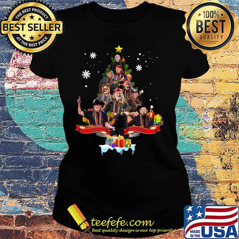 Merry christmas tree willie nelson s Ladies tee Merry christmas tree willie nelson s Ladies tee