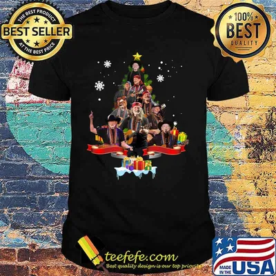 Merry christmas tree willie nelson shirt