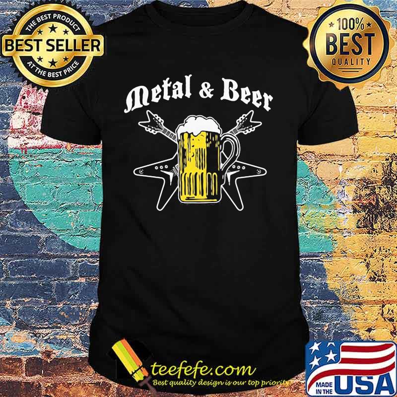 Metal and beer punk rock guitar shirt Metal and beer punk rock guitar shirt