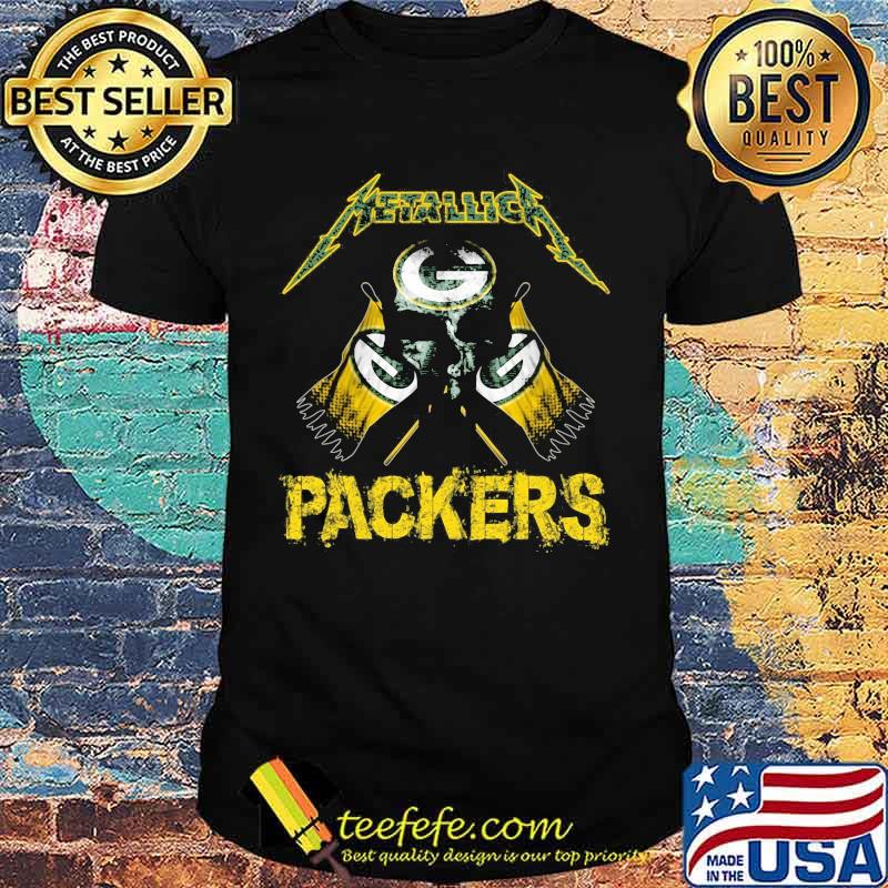 Metallica green bay packers football shirt