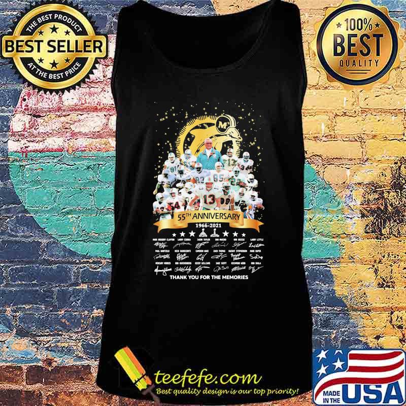 Miami dolphins 55th anniversary 1966 2021 thank you for the memories signatures s Tank top Miami dolphins 55th anniversary 1966 2021 thank you for the memories signatures s Tank top