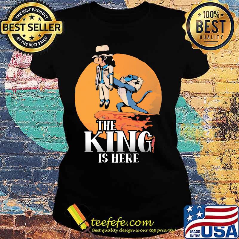 Michael jackson and monkey the king is here s Ladies tee Michael jackson and monkey the king is here s Ladies tee