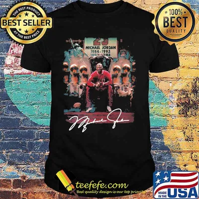 Michael jordan 1984 1993 champions signatures shirt