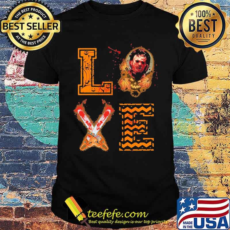 Michael myers love halloween knife shirt