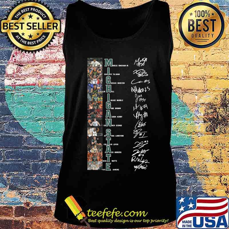 Michigan state athletics basketball players signatures s Tank top Michigan state athletics basketball players signatures s Tank top