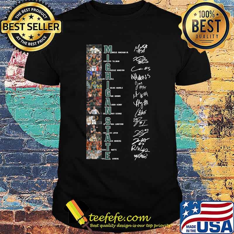 Michigan state athletics basketball players signatures shirt Michigan state athletics basketball players signatures shirt