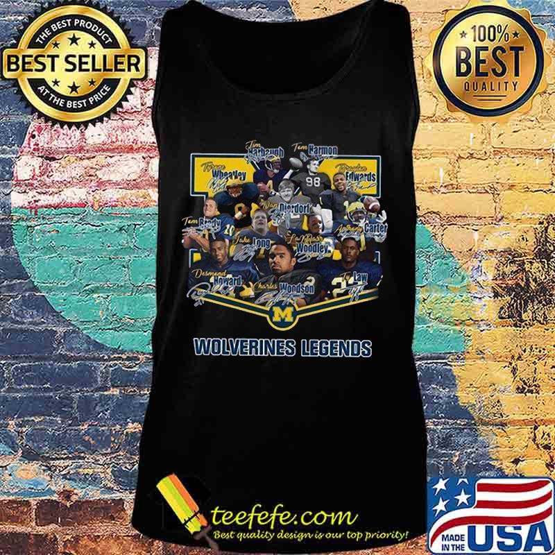 Michigan wolverines legends football players signatures s Tank top Michigan wolverines legends football players signatures s Tank top