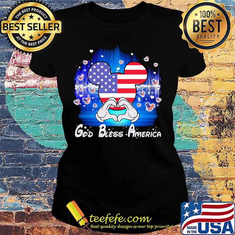 Mickey mouse god bless american 4th july independence day s Ladies tee Mickey mouse god bless american 4th july independence day s Ladies tee