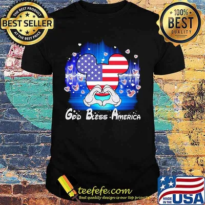 Mickey mouse god bless american 4th july independence day shirt