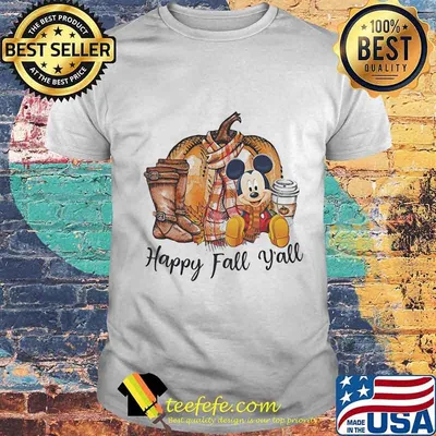 Mickey mouse happy fall y'all pumpkin shirt