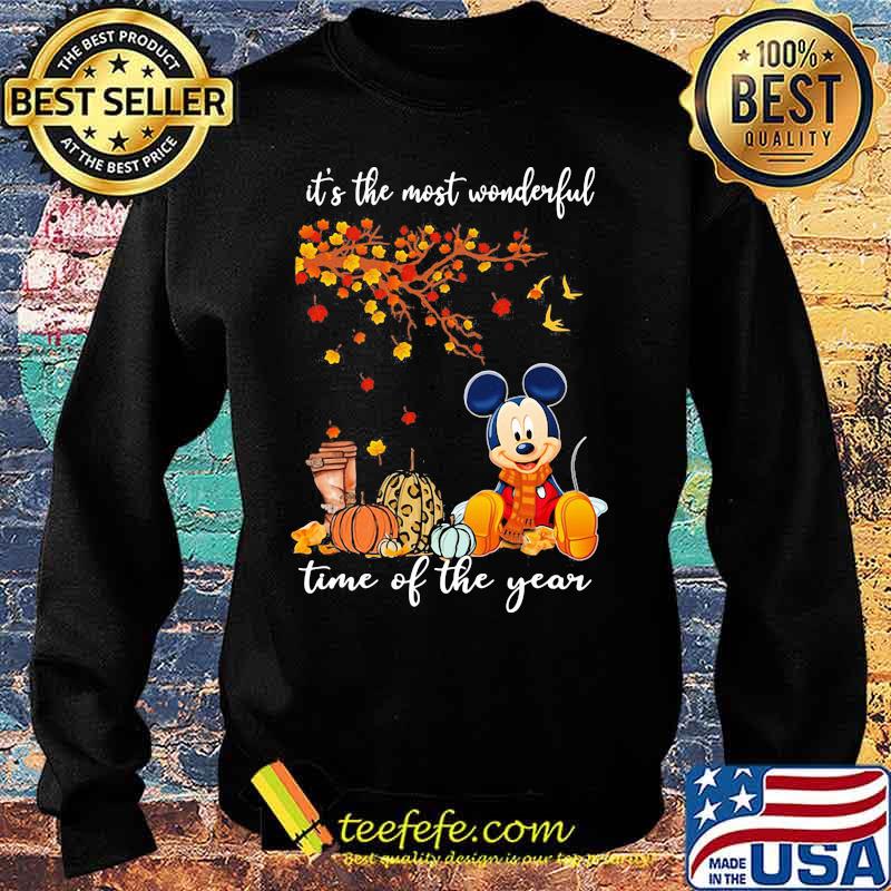 Mickey mouse it's the most wonderful time of the year leaves tree s Sweater Mickey mouse it's the most wonderful time of the year leaves tree s Sweater