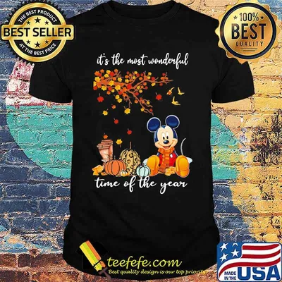 Mickey mouse it's the most wonderful time of the year leaves tree shirt
