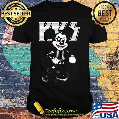 Mickey mouse kiss band shirt