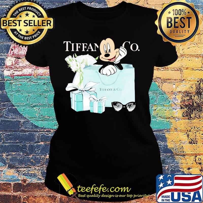 Mickey mouse tiffany and co flowers s Ladies tee Mickey mouse tiffany and co flowers s Ladies tee
