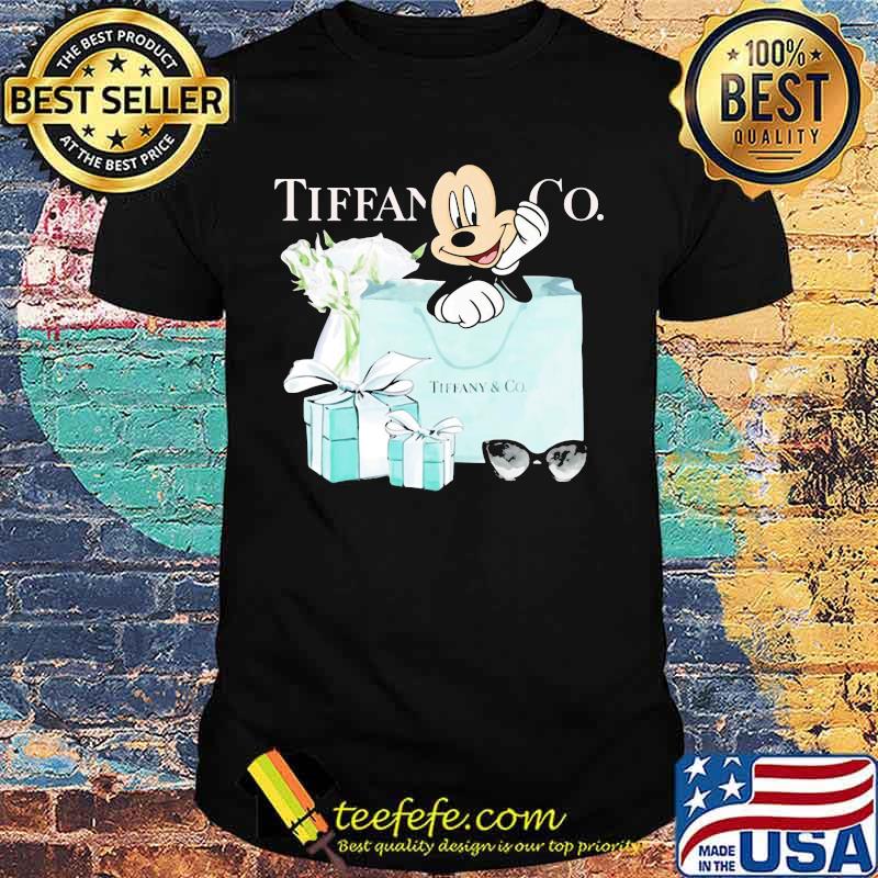 Mickey mouse tiffany and co flowers shirt