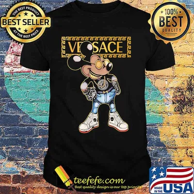 Mickey mouse versace logo shirt