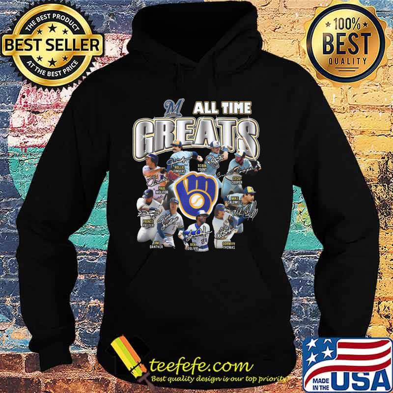 Milwaukee brewers baseball all time greats signatures s Hoodie Milwaukee brewers baseball all time greats signatures s Hoodie