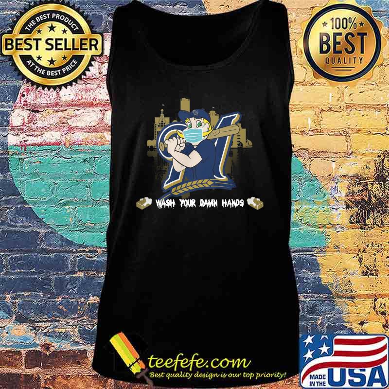 Milwaukee brewers players mask wash your damn hands s Tank top Milwaukee brewers players mask wash your damn hands s Tank top