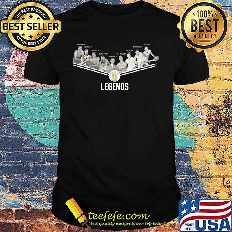 Minneapolis lakers legends basketball players signatures shirt