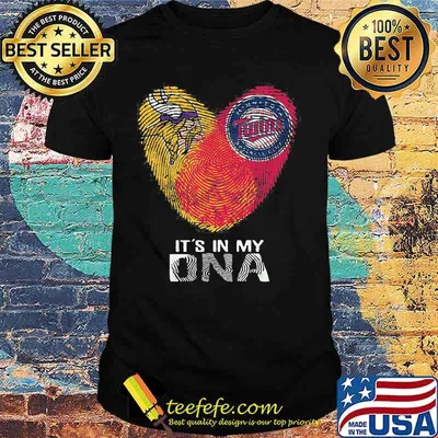 Minnesota vikings twins it's in my dna heart shirt