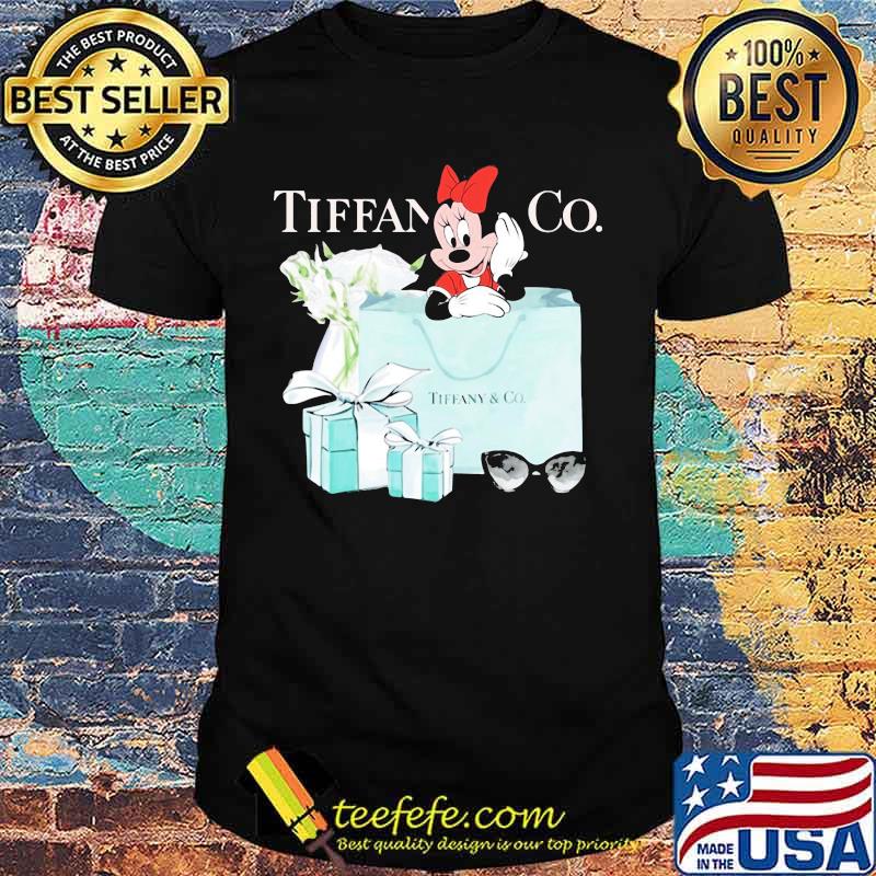 Minnie mouse tiffany and co flowers shirt