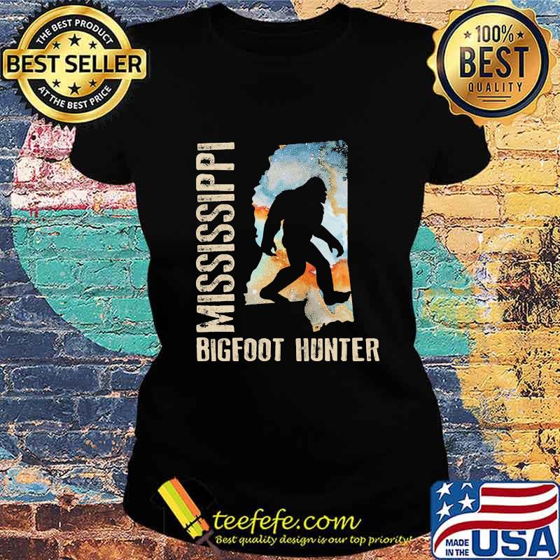 Mississippi bigfoot hunter sunset s Ladies tee Mississippi bigfoot hunter sunset s Ladies tee