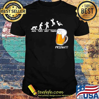 Mon tues wed thurs friday man jump into a glass of beers shirt