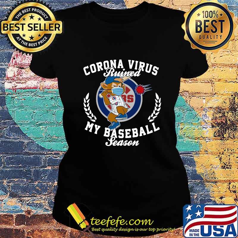 Monkey corona virus ruined my baseball season chicago cubs s Ladies tee Monkey corona virus ruined my baseball season chicago cubs s Ladies tee