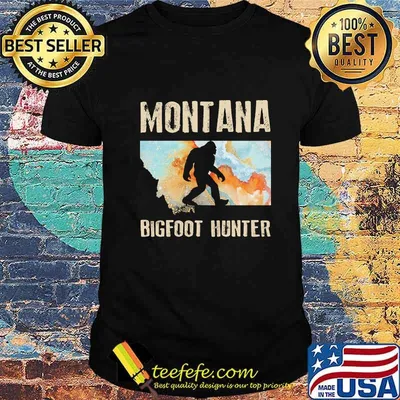 Montana bigfoot hunter sunset shirt